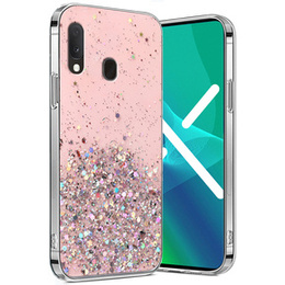 Telefontok a Samsung Galaxy A20E, Glittery, rózsaszín