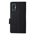 Telefontok a HTC U24 Pro 5G, Wallet Litchi Leather, fekete