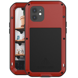 Love Mei Telefontok a iPhone 12, armored with glass, piros
