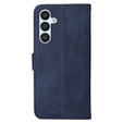Pattintható tok a Samsung Galaxy A34 5G, Leather Wallet, sötétkék