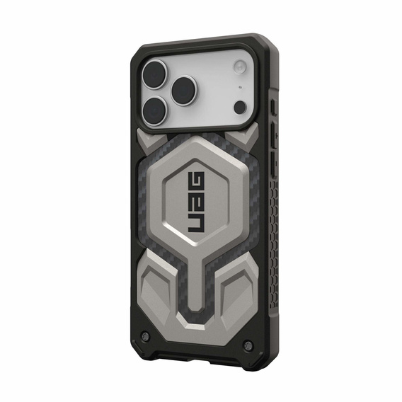 Urban Armor Gear tok iPhone 17 Pro Max, Monarch Pro Kevlar MagSafe, Titánium