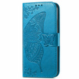 Pattintható tok a Motorola Moto G86 Power 5G, Butterfly, kék