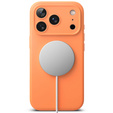 Ringke tok iPhone 17 Pro Max készülékhez, szilikon mágneses MagSafe, mandarin