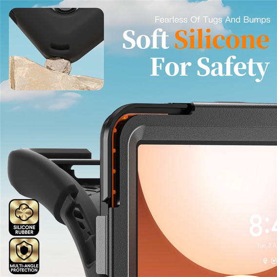 Páncélozott tok állvánnyal és vállpánttal Samsung Galaxy Tab A11+ készülékhez