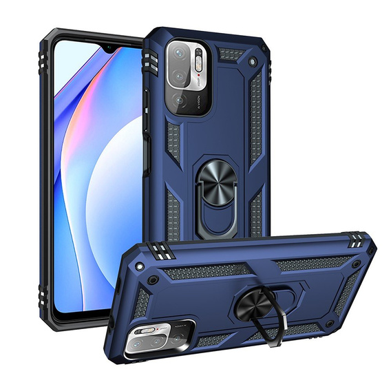 Páncélozott telefontok a Xiaomi Redmi Note 10 5G, Nox Case Ring, kék