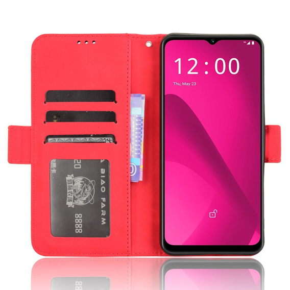 Pattintható tok a T Phone 2 5G, Card Slot, piros
