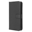 Pattintható tok a Poco F5 Pro 5G, Wallet Smart Magnet, fekete