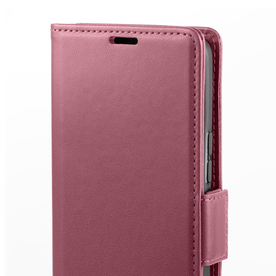 Tok Samsung Galaxy A36, ERBORD Glossy Litchi, pénztárca patenttal, piros