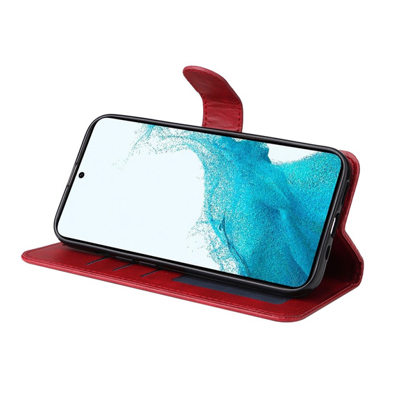 Pattintható tok a Samsung Galaxy A54 5G, Leather Wallet, piros