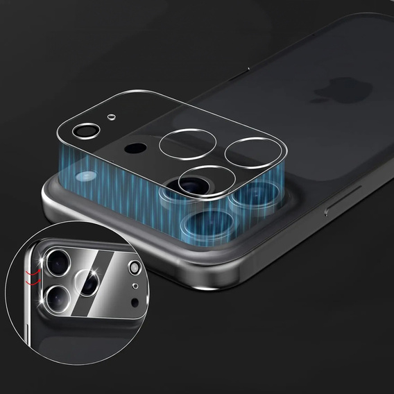 Edzett üveg az ERBORD kamera szigethez iPhone 17 Pro Max készülékhez