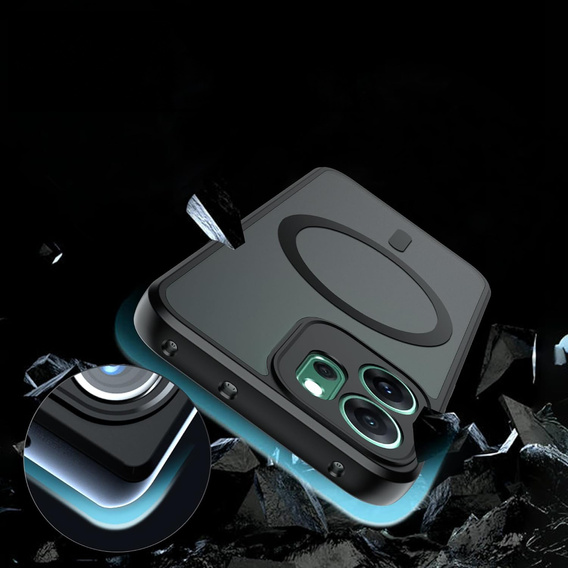 Matt tok Oppo Reno 14, MagSafe-hoz, áttetsző fekete