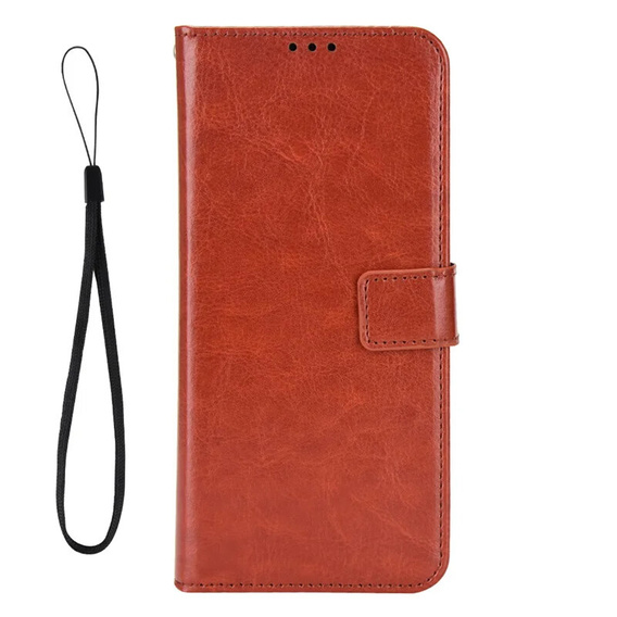 Pattintható tok a Motorola Edge 50 Neo / Motorola ThinkPhone 25, Crazy Horse Wallet, barna