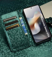 Flap tok Motorola Moto G56 5G, Wallet Rhombus, zöld