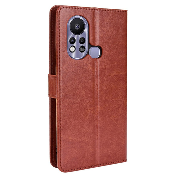 Pattintható tok a Infinix Hot 11s, Crazy Horse Wallet, barna