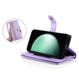 Pattintható tok a Samsung Galaxy S25 Edge, Wallet Zipper Pocket, lila