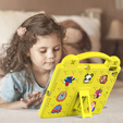 Gyermek tok iPad 10.2" 2021/2020/2019 (9/8/7 gen.) / Air 10.5" 2019 (3 gen.), Cute Patterns, állvánnyal, sárga