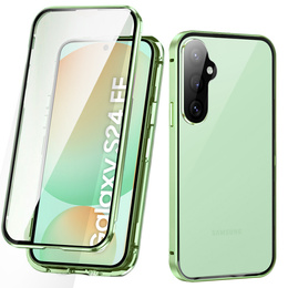 Tok Samsung Galaxy S24 FE, Magnetic Dual Glass, zöld