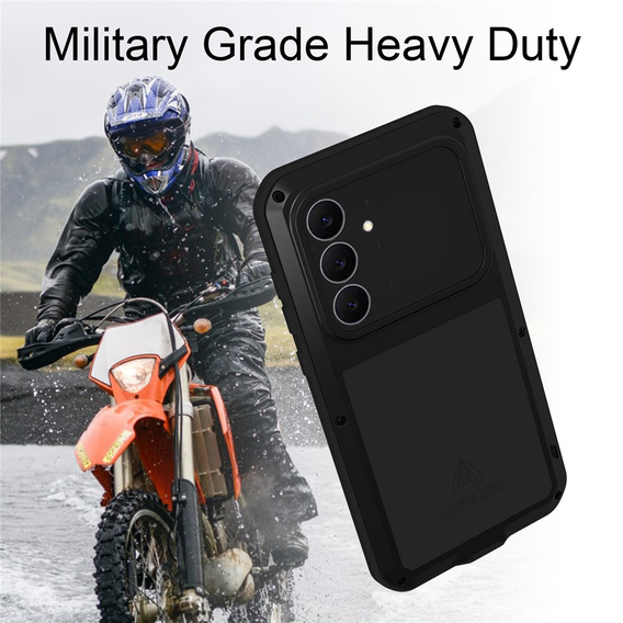 Páncélozott tok edzett üveggel Samsung Galaxy S25 FE készülékhez