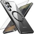 Tok Samsung Galaxy S25 Ultra-hoz, Electro MagSafe, fekete + üveg a képernyőhöz