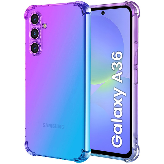 Tok Samsung Galaxy A36, Gradient Dropproof, Lila / kék