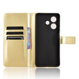 Pattintható tok a Oppo A40 / Oppo A40m, Crazy Horse Wallet, arany