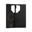 BENKS Kevlar tok Samsung Galaxy S25 Ultra, MagSafe, Carbon Fiber, fekete