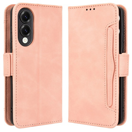 Pattintható tok a Samsung Galaxy S25 Edge, Card Slot, rózsaszín