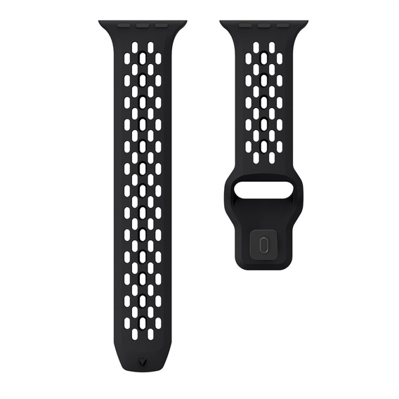 Szilikon szíj Apple Watch 1/2/3/4/4/5/6/7/8/SE/ULTRA 42/44/45/45/49MM órához, fekete