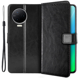 Pattintható tok a Infinix Note 12 2023, Wallet, fekete