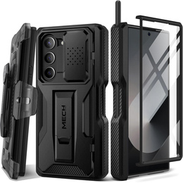 Páncélozott tok Samsung Galaxy Z Fold6 5G, TONGATE MECH sorozat gyűrűvel, fekete