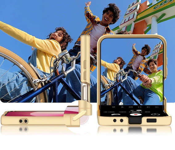 Telefontok a Samsung Galaxy Z Flip7 FE / Z Flip6, Electro Ring, rózsaszín