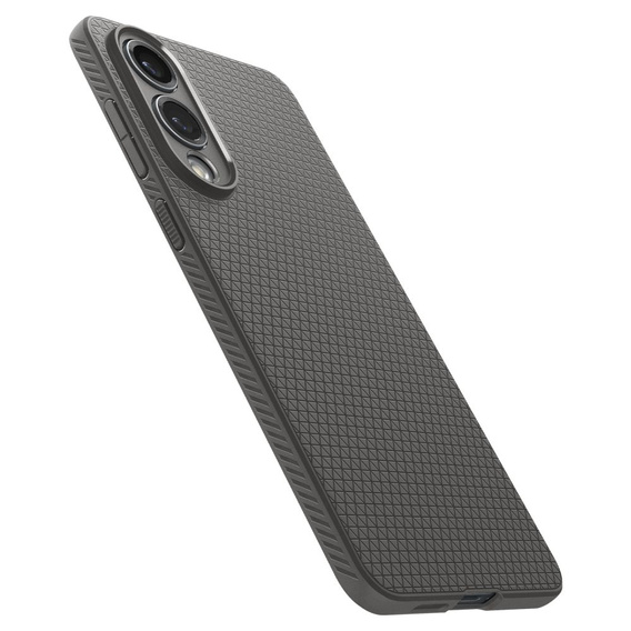 A Spigen tok Samsung Galaxy S25, Liquid Air, fekete + 9H edzett üveghez