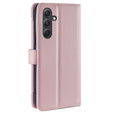 Pattintható tok a Samsung Galaxy A54 5G, Wallet Zipper Pocket, rózsaszín
