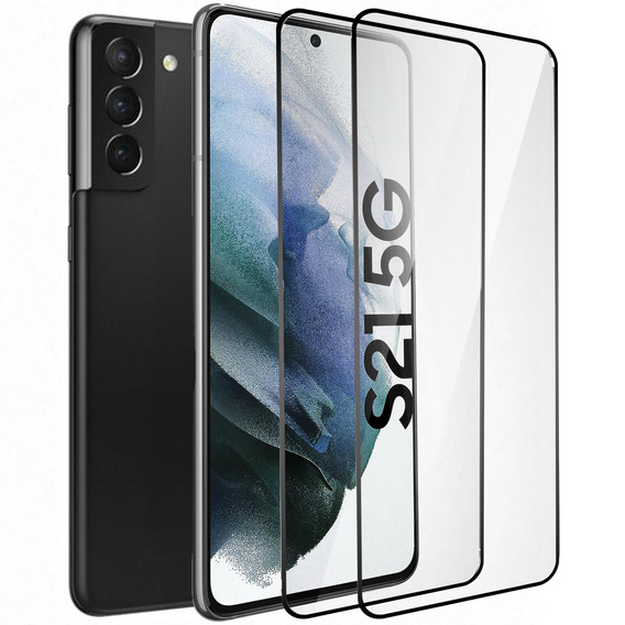 2x edzett üveg a Samsung Galaxy S21, ERBORD 3D teljes képernyő