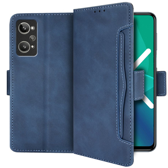 Pattintható tok a Realme GT 2 / Realme GT Neo 2, Card Slot, kék