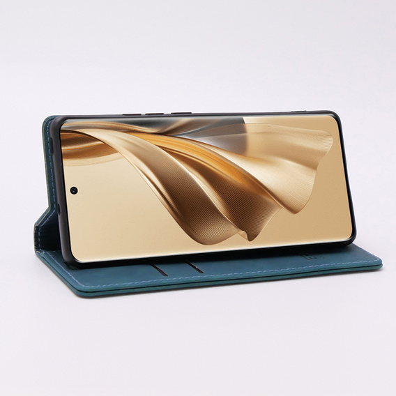 Telefontok a Oppo Reno 10 / 10 Pro, ERBORD Vintage, pénztárca patenttal, kék