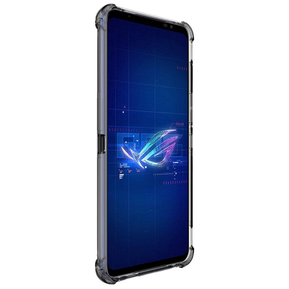 IMAK Telefontok a Asus ROG Phone 6 5G, Dropproof, átlátszó / fekete