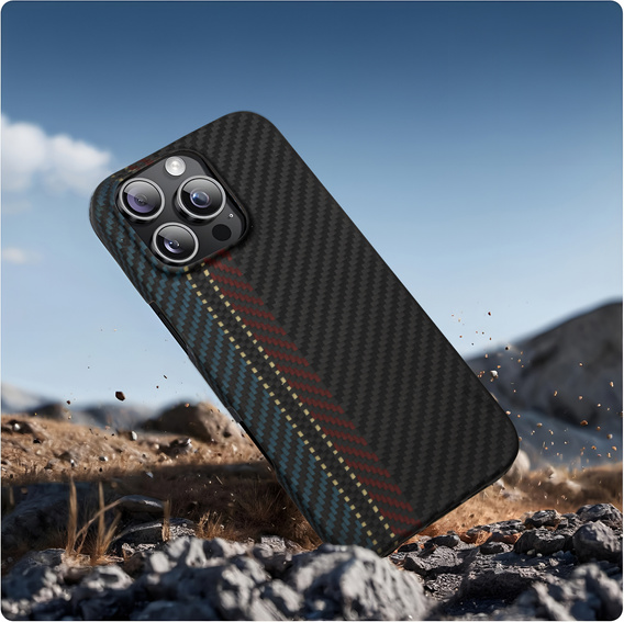 Tok iPhone 16 Pro Max hoz, Aramid Fiber MagSafe, fekete