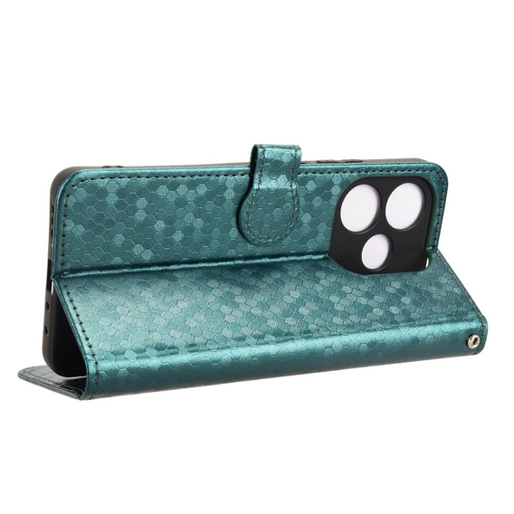 Flap tok Oppo A5 Pro 5G, Wallet Rhombus, zöld