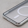 Magnetic Dual Glass MagSafe tok Samsung Galaxy S23, ezüst