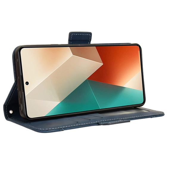 Pattintható tok a Xiaomi Redmi Note 13 5G, Card Slot, kék