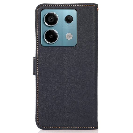 KHAZNEH RFID tok Xiaomi Redmi Note 13 Pro 5G, Litchi textúra, kék