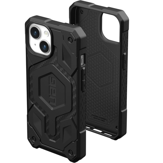 Urban Armor Gear Telefontok a iPhone 15 Plus, Monarch Pro Carbon MagSafe, fekete