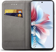 Tok Oppo Reno 11F 5G készülékhez, Smart Magnet, sötétkék + 9H üveg