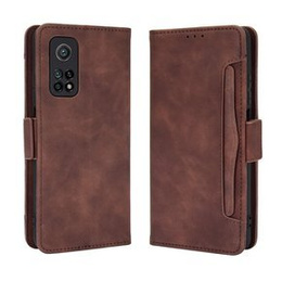 Pattintható tok a Xiaomi Mi 10T 5G/10T Pro 5G, Card Slot, barna