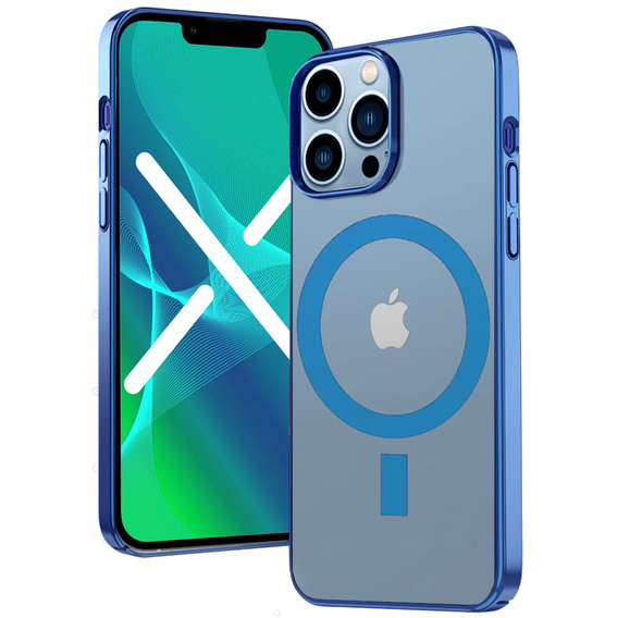 Telefontok a iPhone 13 Pro Max, ERBORD Hybrid MagSafe Case, kék