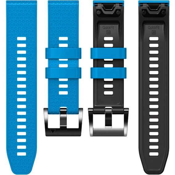 Szilikon pánt Garmin Fenix 7 / Forerunner 965 / 955 / 945 / 935, kék / fekete