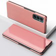Telefontok a Samsung Galaxy M23 5G / M13, Clear View, rózsaszín rose gold