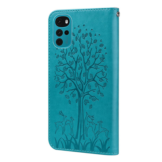 Pattintható tok a Motorola Moto G22, tree, kék