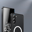 Kameravédő tok Samsung Galaxy S24+ Plus, CamShield MagSafe, átlátszó / fekete